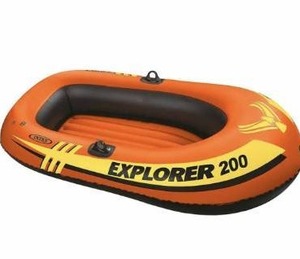 lot 4413 image: Intex Explorer 200 Inflatable Boat, Orange, 2 Person