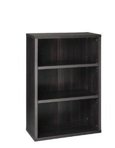 lot 4414 image: Closetmaid 3-Shelf Bookcase Black Walnut