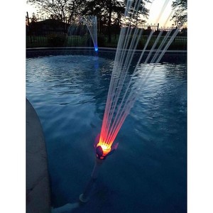 lot 4448 image: Magic Pool Fountain Water Powered Swimming Pool Fountain w Multicolor LED Bulb