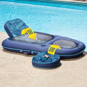 lot 4452 image: Aqua Leisure - Campania Convertible 2 in 1 Pool Float Lounge and Caddy