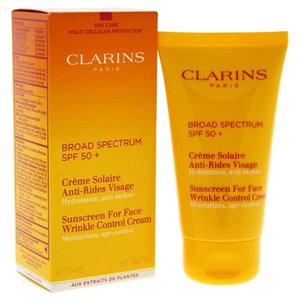 lot 17132 image: Clarins Sunscreen For Face Wrinkle Control Cream Broad Spectrum SPF 50 2.7oz