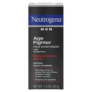 lot 17134 image: Neutrogena Mens Anti-Wrinkle Age Fighter Moisturizer, SPF 15, 1.4 oz