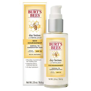 lot 17136 image: Burts Bees Skin Nourishment Day Lotion, SPF 15 for Normal to Combo Skin, 2 Ounces