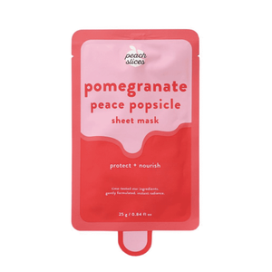 lot 17231 image: Lot of 10 Peach Slices-Pomegranate Peace Popsicle Sheet Mask-ProtectNourish-0.84 fl.oz.