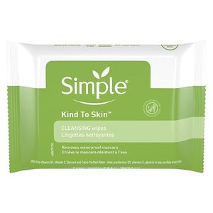 lot 17241 image: Lot of 5 Simple Kind to Skin Facial Cleansing Wipes Cleansing 7 Wipes