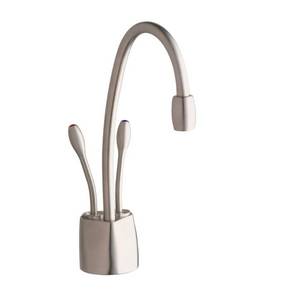 lot 12246 image: InSinkErator Indulge Contemporary HotCool Kitchen Sink Faucet, Satin Nickel