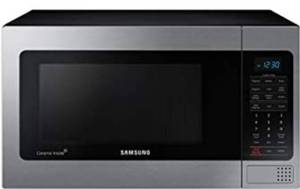 lot 12265 image: Samsung Electronics MG11H2020CT Countertop Grill Microwave, 1.1 cu. ft, Black with Mirror Finish