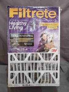 lot 12270 image: Filtrete 16x25x4, Ac Furnace Air Filter, Mpr 1550 Dp, Healthy Living Ultra Deep