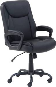lot 12277 image: Amazon Basics Classic Puresoft Padded Mid-Back Office Computer Desk Chair with Armrest - Black