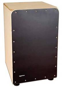 lot 12292 image: Amazon Basics Wooden Birch Cajon Percussion Box with Internal Guitar Strings - Black