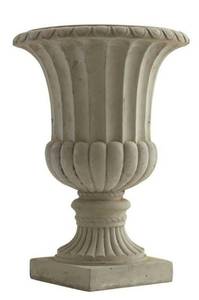 lot 12301 image: 20.25 Large Sand Colored Urn IndoorOutdoor) 7508 By Nearly Natural