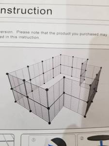 lot 12305 image: PET PLAYPEN FOR INDOOR OR OUTDDOR USE 28 METAL PANELS 12 X 14.4 WITH CONNECTORS
