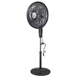 lot 12312 image: Comfort Zone 18 Powr Curve Oscillating Stand Fan Black