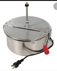 lot 12316 image: Great Northern Popcorn 12 Ounce Replacement Kettle- For 12 Oz Popcorn Machines- 1350W-Includes Lid, Stirrer and Gear Shaft-OEM Part for Use with Great Northern Popcorn Poppers