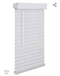 lot 12324 image: LOTUS & WINDOWARE 2 Faux Wood Blind, 19 x 84, White