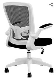 lot 12335 image: Office Chair, FelixKing Ergonomic Desk Chair with Adjustable Height and Lumbar Support Swivel Lumbar Support Desk Computer Chair with Flip up Armrests for Conference Room (White)