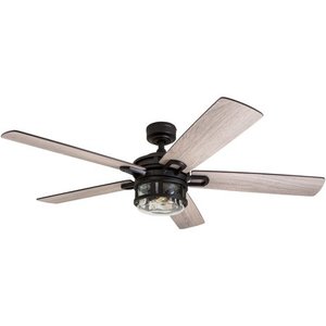 lot 12389 image: Honeywell 52 Bontera Indoor Matte Black Ceiling Fan with Remote
