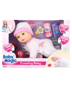 lot 12439 image: Baby Magic Crawling Baby Play Set with Toy Baby Doll Scented