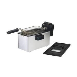 lot 13952 image: Elite Gourmet - 3.5Qt. Deep Fryer with Timer & Thermostat - Stainless Steel