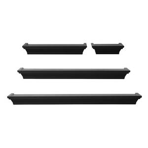 lot 13958 image: Melannco Set of 4 Wall Shelves in Assorted Sizes