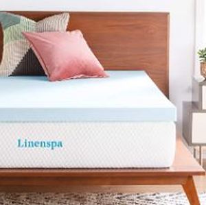 lot 12264 image: LINENSPA 3 Inch Gel Infused Memory Foam Full Mattress Topper