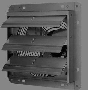 lot 12268 image: Ipower 7 Inch Shutter Exhaust Fan Aluminum High Speed 1680rpm 760cfm Silver