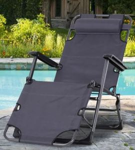 lot 12372 image: Warung Outdoor Curved Reclining Lounger Chair with Pillow by Havenside Home