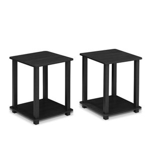 lot 89202 image: Furinno 12127 Simplistic End Table, Set of Two, AmericanoBlack