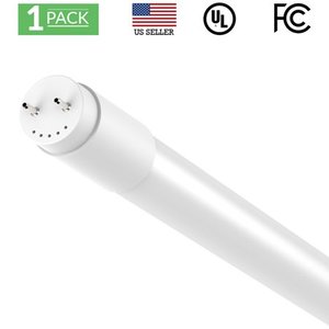 lot 89220 image: Sunco Lighting 4FT 48 Inch T8 Tube LED Light Bulbs 18 Watt (40 Equivalent) Frosted 5000K Kelvin Daylight 2200LM Bright White Light