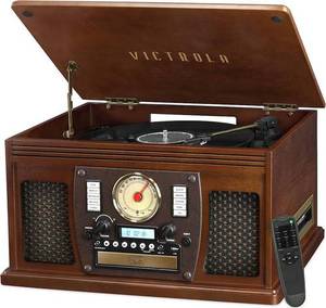 lot 89229 image: Victrola - Navigator 8-in-1 Classic Bluetooth Record Player with Turntable