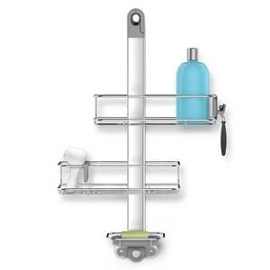 lot 89244 image: Simplehuman Adjustable Shower Caddy - Brushed