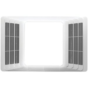 lot 89338 image: Broan 80 CFM Bath Exhaust Fan with Heater & Light