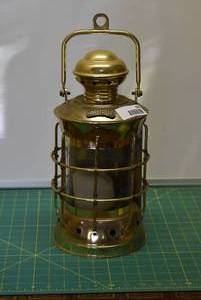 lot 6009 image: Vintage Candle Light Lantern  Masthead  Brass