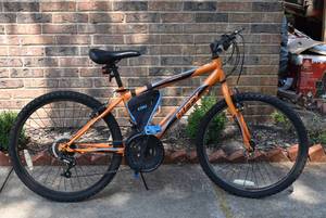 lot 6005 image: Mountain Bike  Huffy Granite Mountain Series  Orange and Blue
