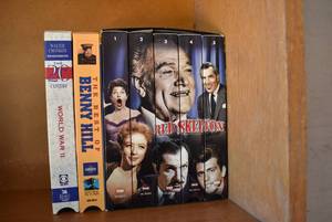 lot 6049 image: Lot of 7 VHS Tapes  Walter Cronkite Remembers World War 2, Best of Benny Hill, 5 VHS Red Skelton Set