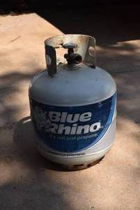 lot 6075 image: Blue Rhino Propane Tank  Mostly Full