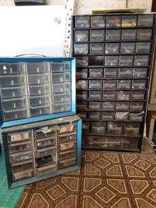 lot 6119 image: Lot of Small Part Bins Full of Parts