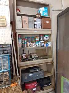 lot 7008 image: Lot of 3 Metal Shelves Without Contents