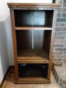 lot 7023 image: Wooden Entertainment System ShelvesTV Stand  Roll out shelf  50 x 25.25 x 16.5