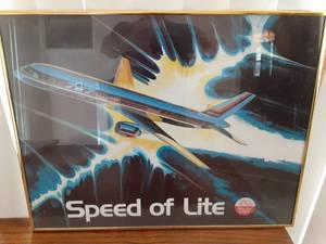 lot 7056 image: Boeing 757 Speed of Light Framed Picture  22.25 x 17.25
