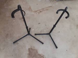 lot 7087 image: Lot of 2 Metal Guitar Stands