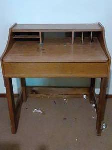 lot 8017 image: Vintage Wood Writing Desk