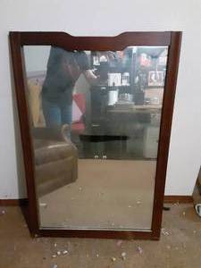 lot 8030 image: Tall Dresser Mirror  Modern