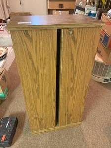 lot 8002 image: Vintage VHS Tape Cabinet