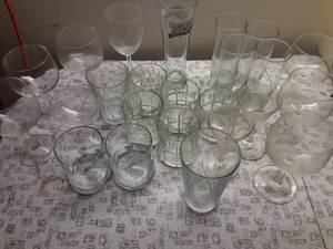 lot 3604 image: Assorted Lot of Drinking Glasses