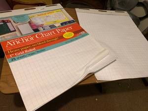 lot 8051 image: Lot of 2 Anchor Chart Paper  1 Grid Ruled  27x 34