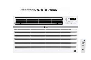 lot 11537 image: LG 10,000 BTU 115V Window-Mounted Air Conditioner with Remote Control, White
