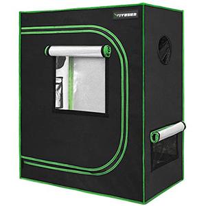 lot 11545 image: VIVOSUN 30x18x36 Mylar Hydroponic Grow Tent with Observation Window and Floor Tray for Indoor Plant Growing