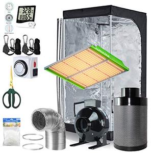 lot 11567 image: BloomGrow Alphapar 200W New Tech Pro Full Spectrum Sunlike LED Grow Light Kit