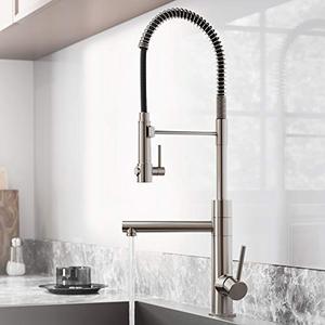 lot 11568 image: Kraus KPF-1603SFS Artec Pro Spot Free Stainless Steel Finish 2-Function Commercial Style Pre-Rinse Kitchen Faucet with Pull-Down Spring Spout and Pot Filler, 24.75 Inch